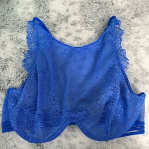 Victoria’s Secret Very Sexy High Neck Lace Bralette Cobalt Blue